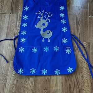 Blue Reindeer Apron